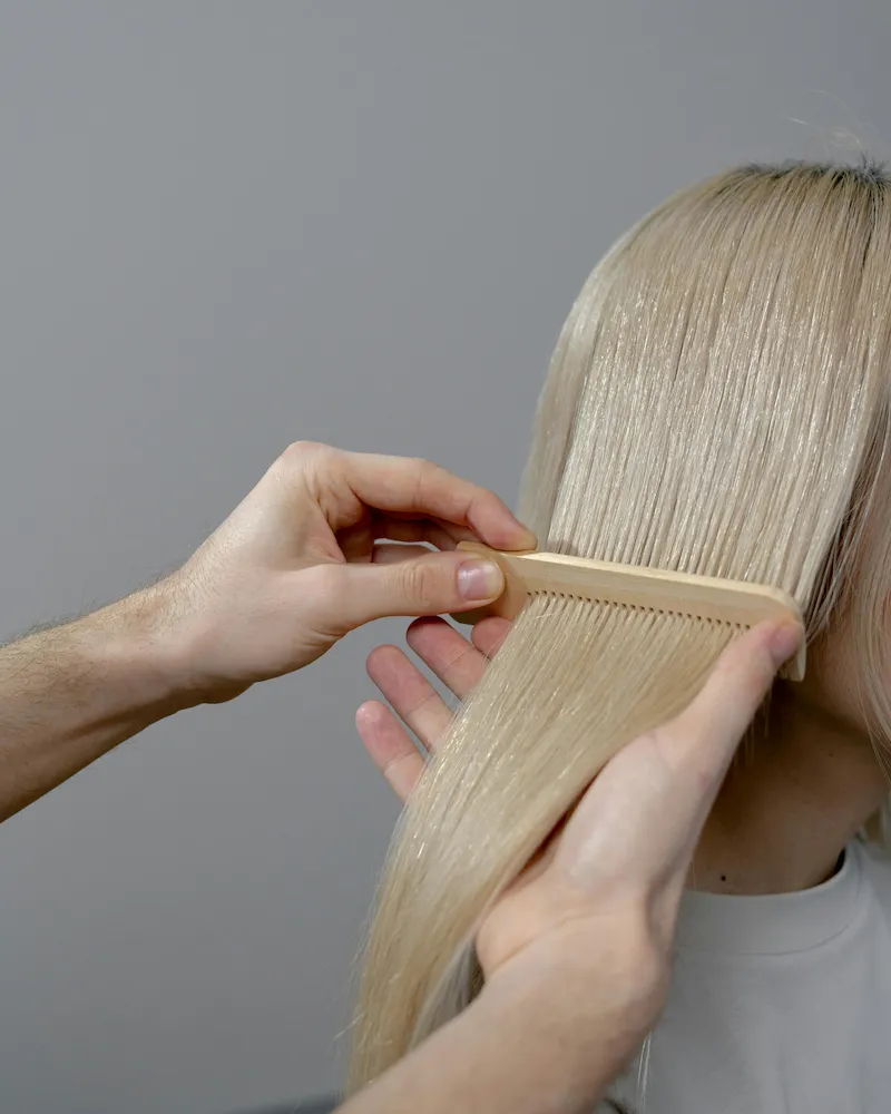 Résultat final balayage blond naturel